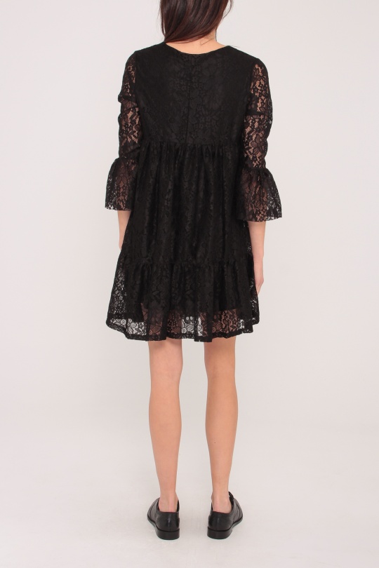 Robes courtes Femme Moutarde ROY LYS 3584 Efashion Paris