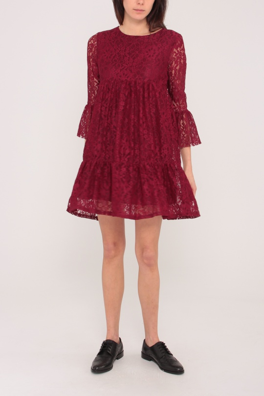 Robes courtes Femme Moutarde ROY LYS 3584 Efashion Paris