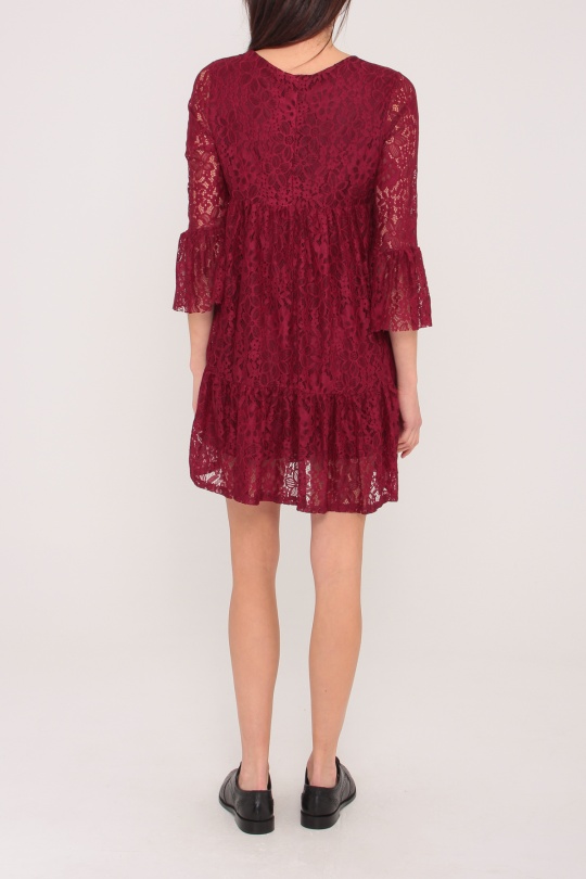 Robes courtes Femme Moutarde ROY LYS 3584 Efashion Paris