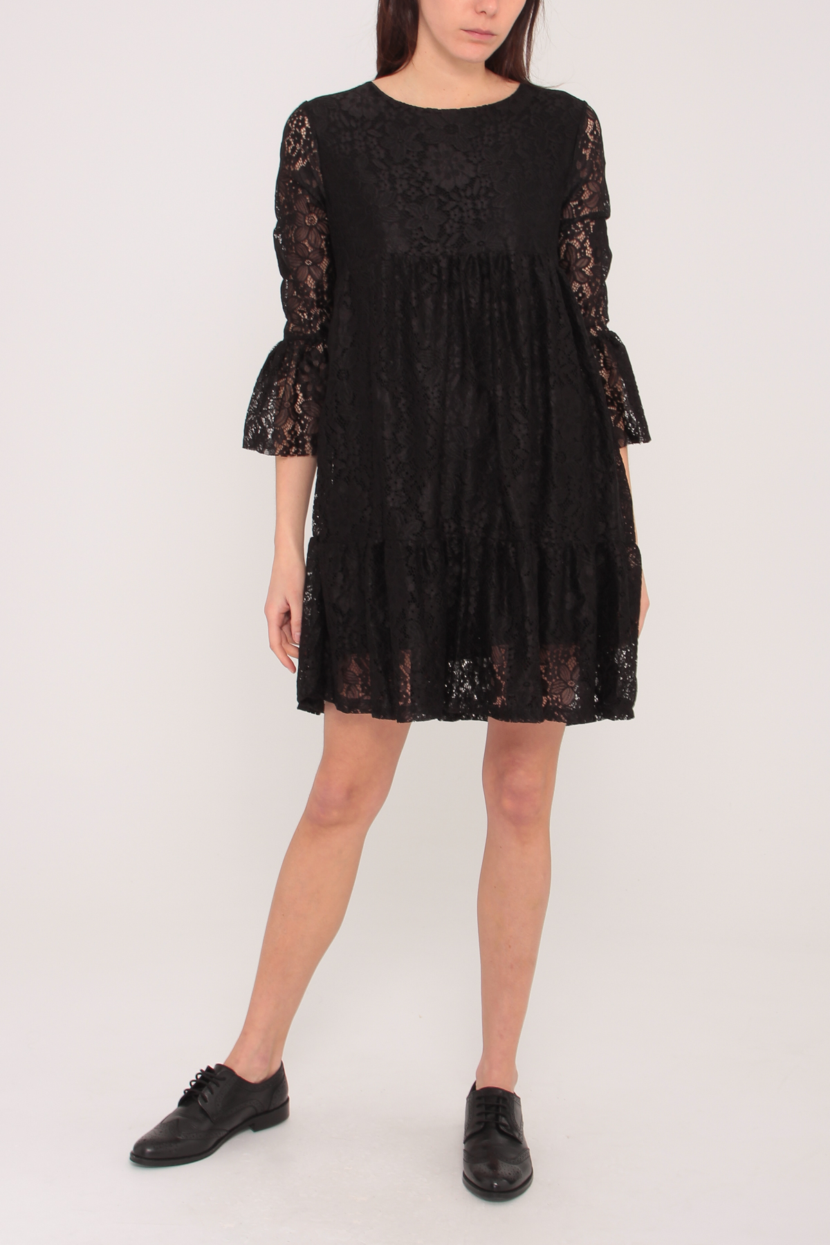 Robes courtes Femme Moutarde ROY LYS 3584 #c Efashion Paris