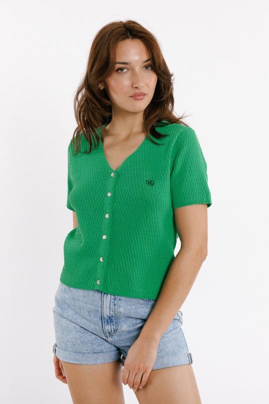 Gilets Femme Vert SWEEWE 71227 Efashion Paris