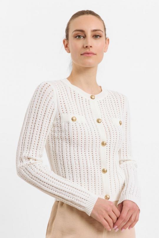 Cárdigans Mujer Cream SWEEWE 75055 Efashion Paris