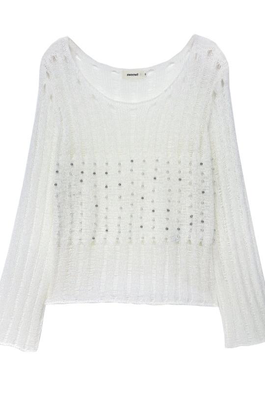 Pulls Femme Crème SWEEWE 75437 Efashion Paris