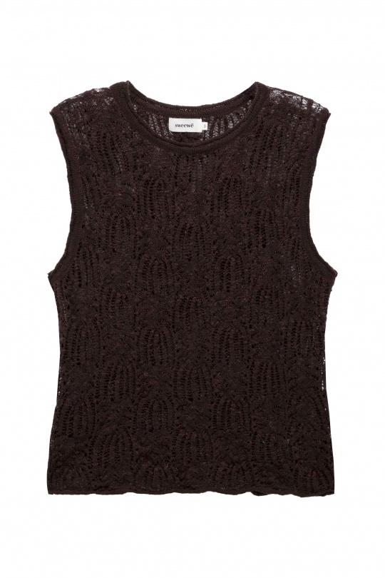 Débardeurs Femme Marron SWEEWE 75441 Efashion Paris