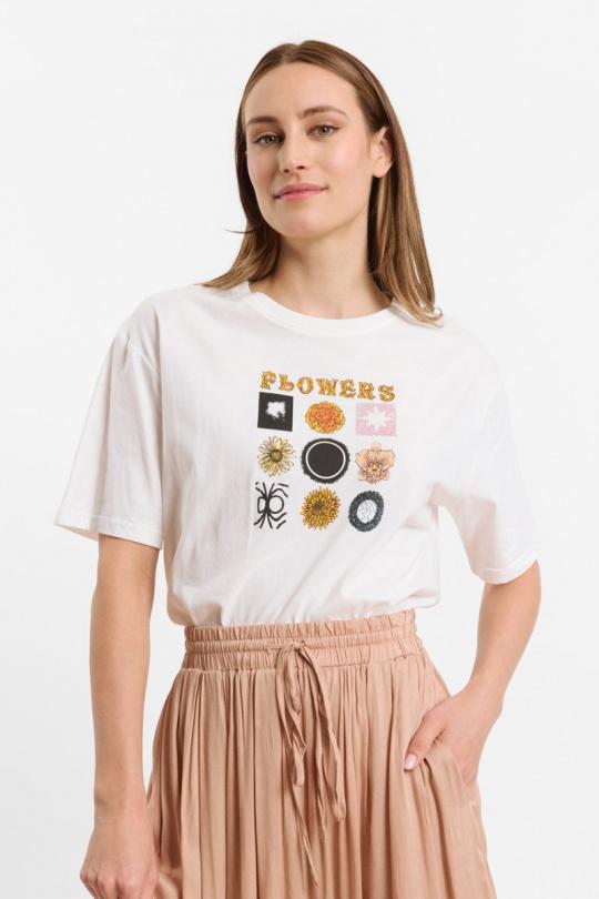 T-shirts Femme Crème SWEEWE 75102 Efashion Paris