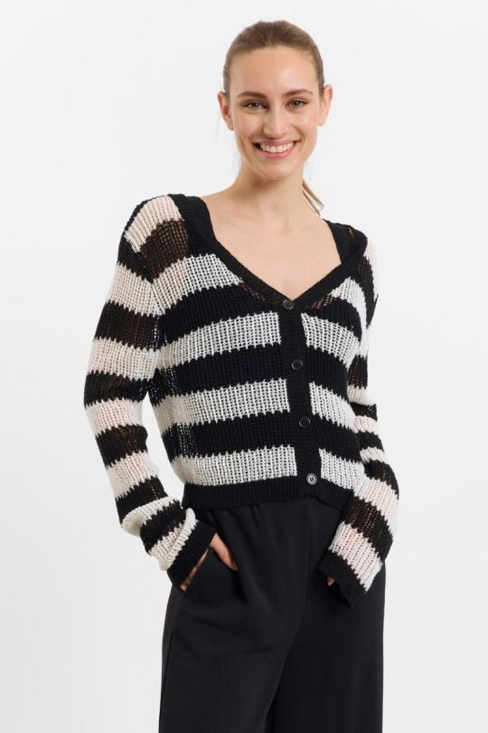 Cardigan Donna Black SWEEWE 75047 Efashion Paris