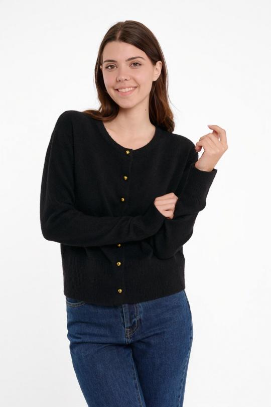 Cardigan Donna Black SWEEWE 73203 Efashion Paris
