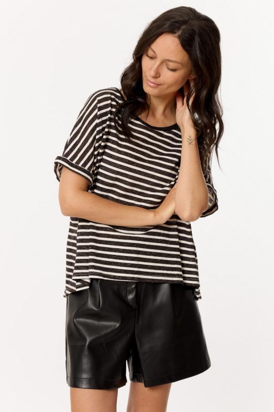 T-shirts Donna Black SWEEWE 73258 Efashion Paris