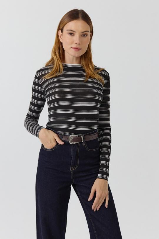 T-shirts Femme Noir SWEEWE 77160 Efashion Paris