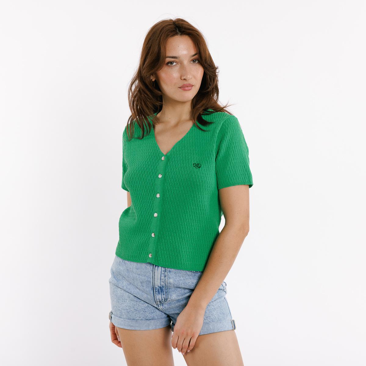 Gilets Femme Vert SWEEWE 71227 #c Efashion Paris