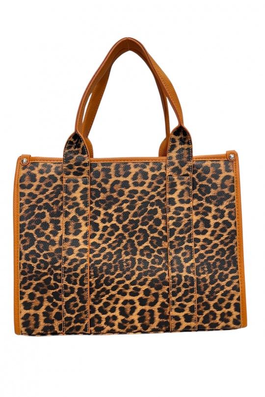 Cabas Maroquinerie Marron MALONE 2280 Efashion Paris