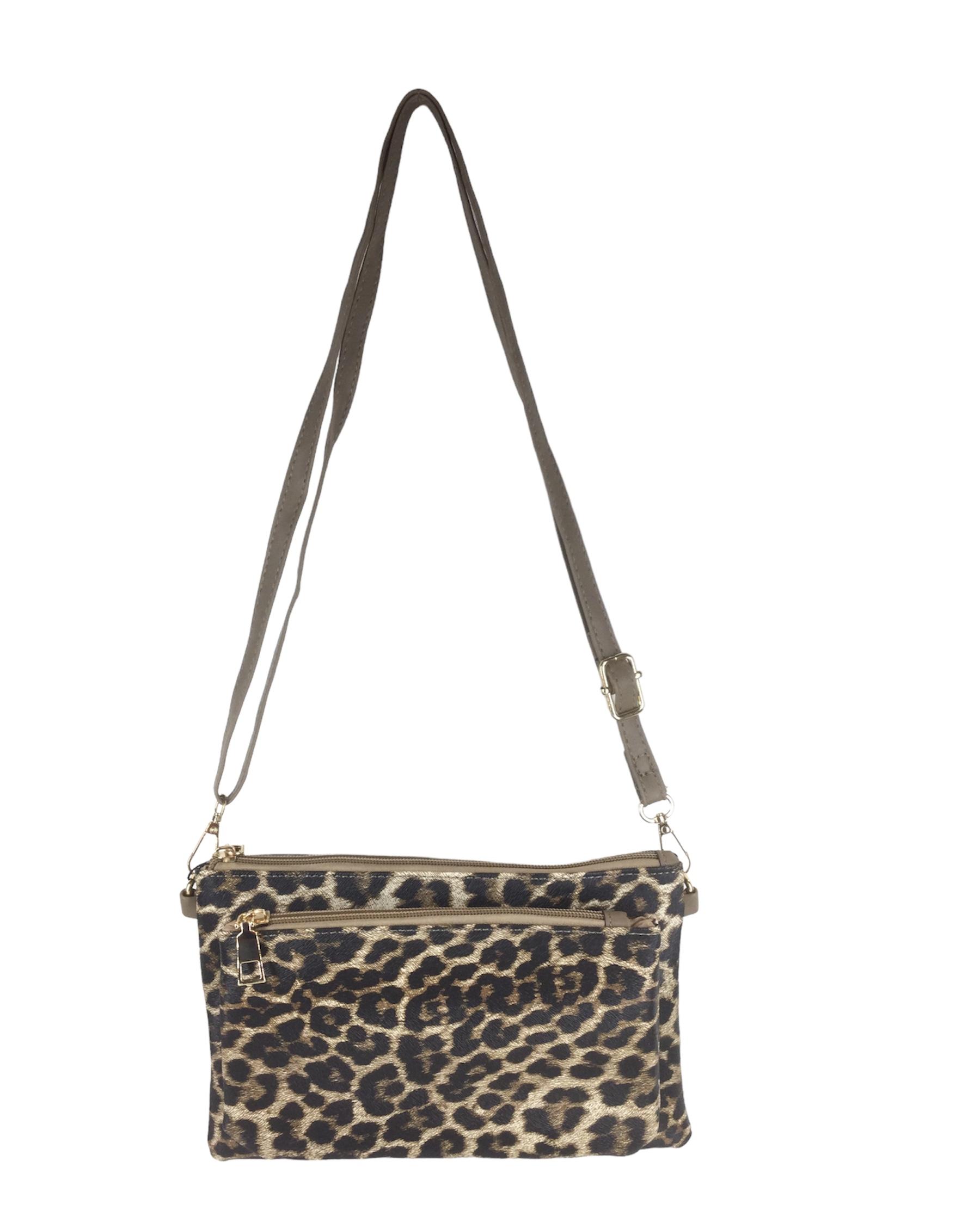 Suzon M Léopard Prune - sac bandouliere cuir Violet | PAUL Suzon M Léopard Prune - sac bandouliere cuir Violet | PAUL